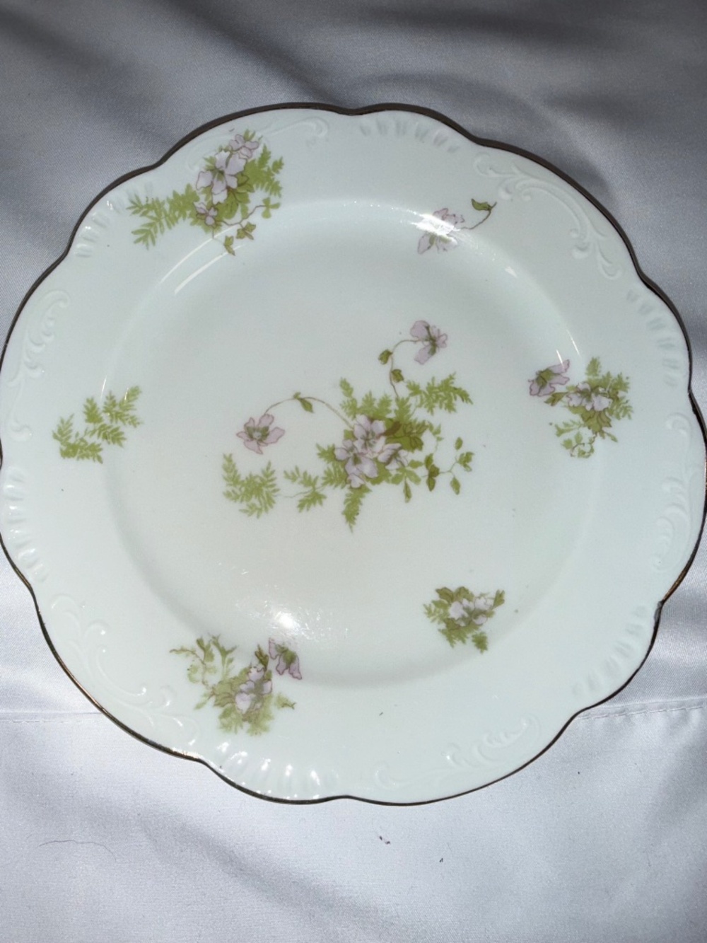 Winterling Bavaria Pink Floral Dessert Plates Wild Rose Porcelain Germany Set 10